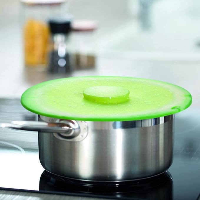 Charles Viancin - Lime Silicone Lid for Food Storage and Cooking - 6''/15cm - Airtight Seal on Any Smooth Rim Surface - BPA-Free - Oven, Microwave, Freezer, Stovetop and Dishwasher Safe