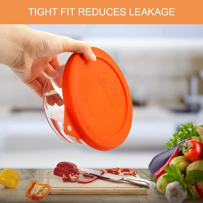 Sophico Silicone Storage Cover Lids Replacement for Anchor Hocking and Pyrex Glass Bowls (Container not Included) (MIX-9 PACK)