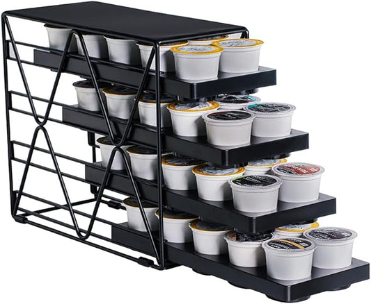 4 Tier Coffee Pod Holder for KCup Organizer Save Space Countertop Kitchen(40 Pods )
