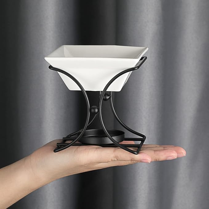 Ceramic Butter Warmer Set, Fondue Pot Melting Pot Set, Melt Hot Pot Bowl Set For Cheese Chocolate Butter Caramel