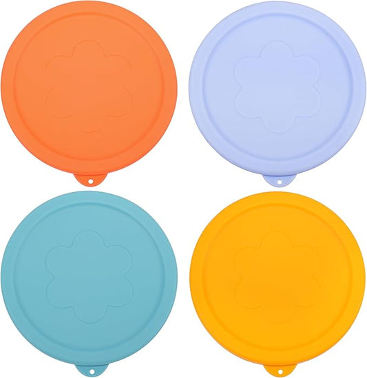 4 Cup Silicone Replacement Lids Storage Cover for Pyrex 7201-PC Glass Bowls (Container not Included) 4 Pack Microwave, Dishwasher and Freezer Safe