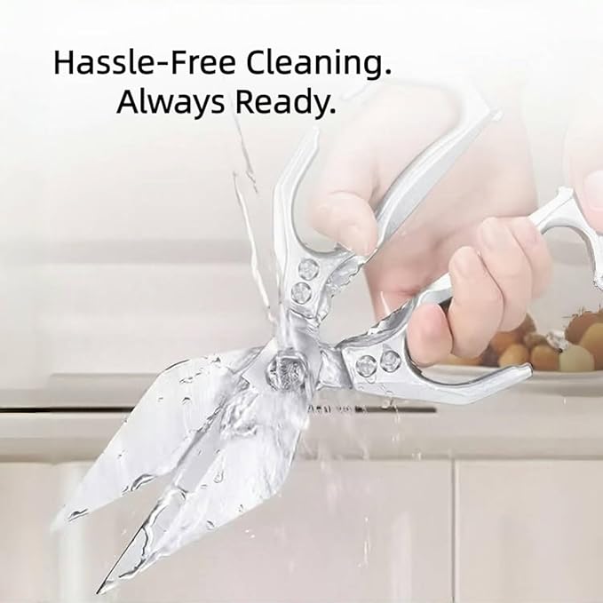Meat Scissors, Stainless Steel Kitchen Shears Heavy Duty, Multifunctional Heavy-Duty Kitchen Shears - Professional Cutting Tool for Poultry,Seafood,Bones, Herbs and Food Preparation (Gold)