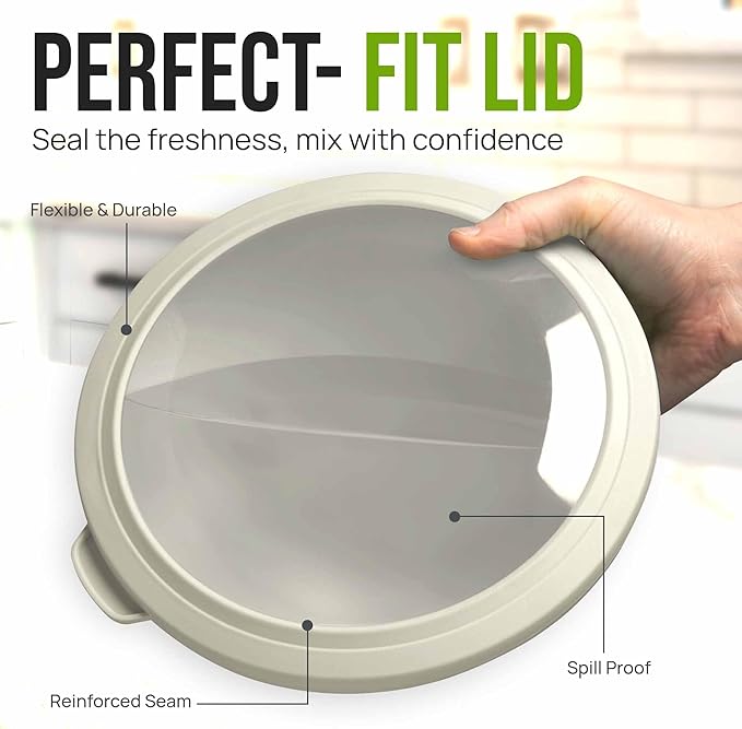 Zulay Kitchen 12 Piece Plastic Mixing Bowls with Leak-Proof Lids Set - Microwave and Freezer Safe Kitchen Mixing Bowls for Preparing, Serving and Storing - Large Nesting Bowls (Midnight Ombre)