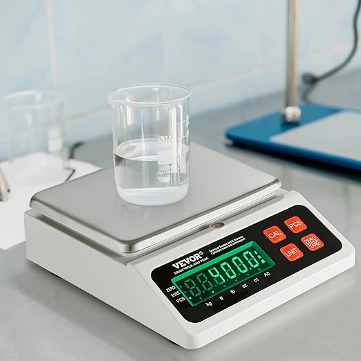 VEVOR Industrial Counting Scale, 10 kg x 0.1 g, Digital Scale for Parts and Coins, g/kg/lb/oz/ct Units, Electronic Gram Scale Inventory Counting Scale Kitchen Jewelry Counting Scale with LED Screen
