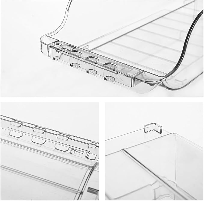 Soda Can Organizer for Refrigerator, Fridge Organizer Bins Drink Organizer, Clear Width Adjustable Stackable Can Holder Dispenser for Beer Soda Seltzer Pop Can Soda