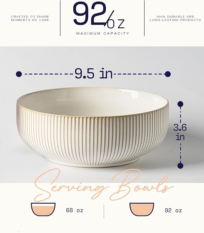 Serving Bowls (9.5 inch & 92 fl oz)