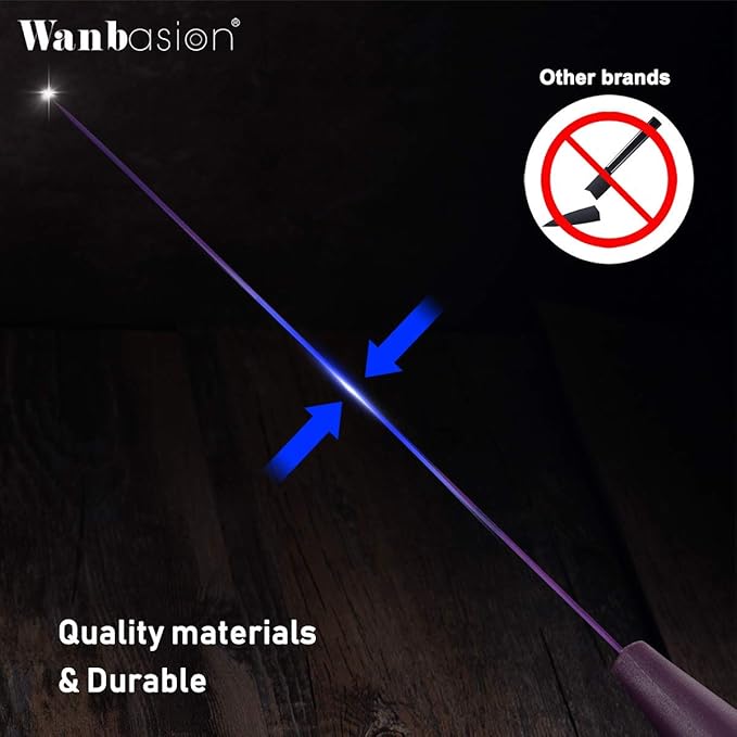 Wanbasion Purple 5 Piece Knife Set for Kitchen Professional, Stainless Steel, Kitchen Knife Set Dishwasher Safe with Covers