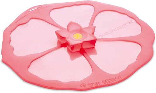 Charles Viancin - Hibiscus Silicone Lid for Food Storage and Cooking - 6''/15cm - Airtight Seal on Any Smooth Rim Surface - BPA-Free - Oven, Microwave, Freezer, Stovetop and Dishwasher Safe