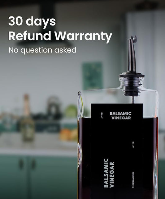 Olive Oil Dispenser for Kitchen, Cooking Oil and Vinegar Set, Olive Oil Bottle, Soy sauce, coffee syrup bottles - 4 pcs, Black