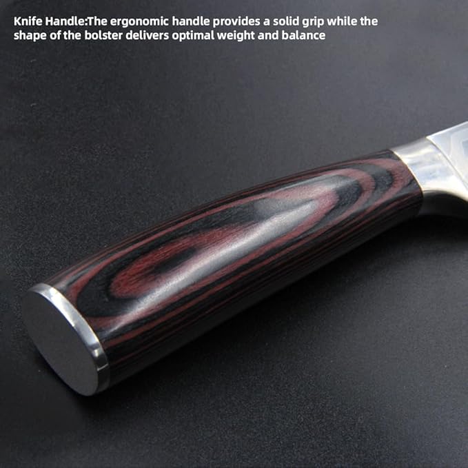 Boning Knife, 7 inch Butcher Knife, Professional Japanese Chef Knives with High Carbon Stainless Steel Ultra, Sharp Chefs Knives with Ergonomic Color Wooden Handle for Cooking Meat, Fish.