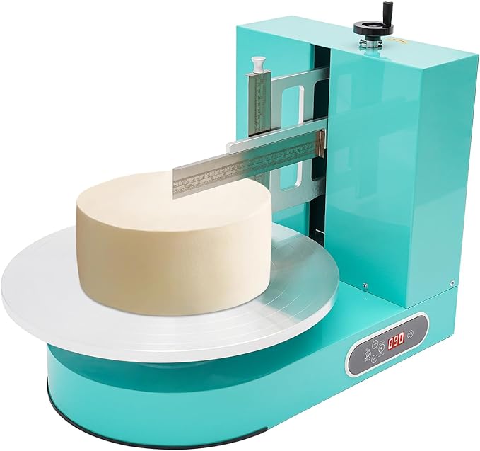 Automatic Cake Decorating Machine, Electronic Cream Coating Spreading Smooth Machine with Graduated Scraper 0-320RPM Rotating Speed,Cake Bread Spreader Machine for 4-16inch Cakes,Green