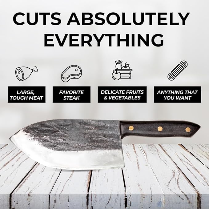 COOLINA The Ultimate Trio Professional Kitchen High-Carbon Steel Knife Set | Handmade Knives for Daily Kitchen Tasks | Full Tang, Ergonomic, Razor Sharp (Tungsten, Galba, Daozi)
