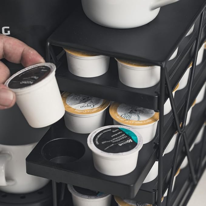 3 Tier Coffee Pod Holder for KCup Organizer Save Space Countertop Kitchen(30 Pods )
