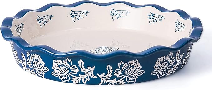 Wisenvoy Pie Pan Ceramic Pie Dish Pie Plate Deep Dish Pie Pan Non-Stick Pie Pans for Baking Pie Pans Pie Dishes