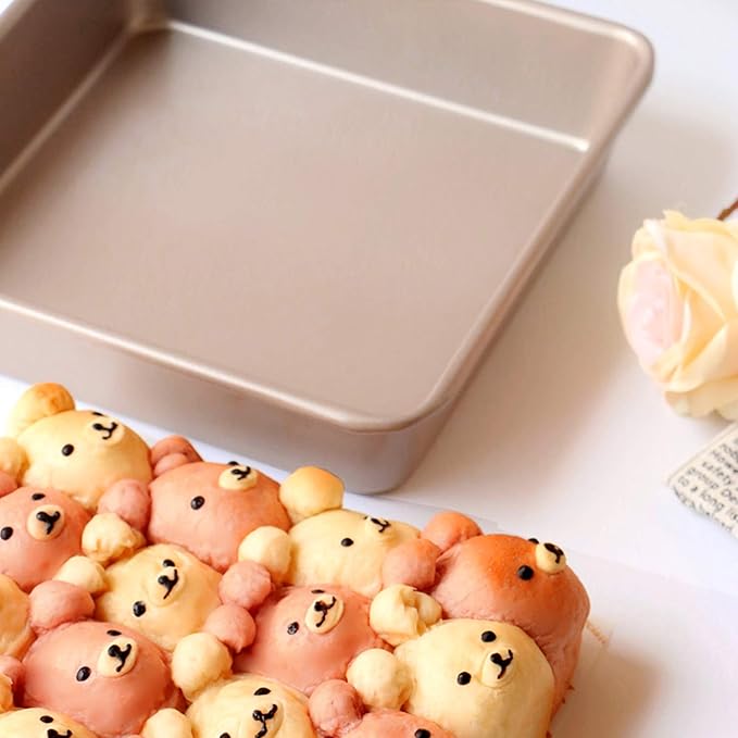 CHEFMADE Square Cake Pan, 9-Inch Bakeware Non-Stick Heavy Duty Carbon Steel Pan Deep Dish Oven Baking Mold Baking Tray Ovenware for Cakes, Bread, Pizza, Cookies