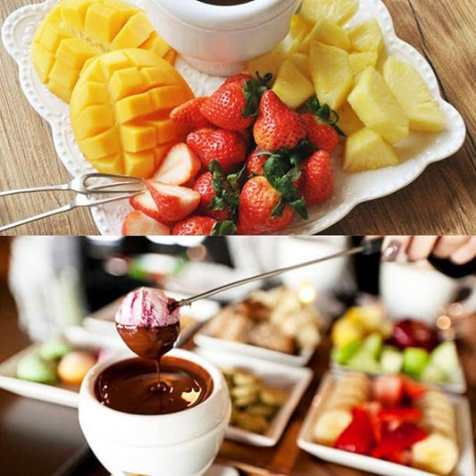 XATDOMESD 12 PCS Stainless Steel Fondue Forks, Heat Resistant Multicolor Coding Handle, 6 Colors x 2 Set, 9.5 Inch