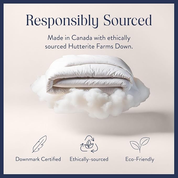Brooklinen All Season Luxury Down Comforter, 100% Natural Canadian Duck Down Duvet Insert - 700 Fill Power, 100% Cotton Shell, Baffle Box Construction, King/Cali King Size Comforter