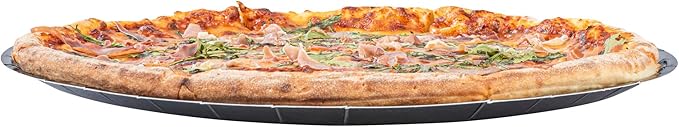 Restaurantware-Eco Pie 18 Inch Paper Pizza Trays, 50 Round Pizza Pans - Oven-Ready, Microwavable, Black Paper Pan For Large-Sized Pizzas, For Baking, Cooking, Bread, Meat, Or Pies