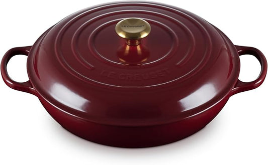 Le Creuset Enameled Cast Iron Signature Braiser, 3.5 qt., Rhone