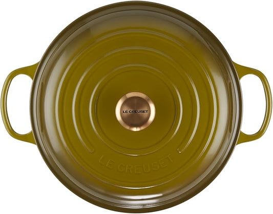 Le Creuset Enameled Cast Iron Signature Braiser, 3.5 qt., Olive