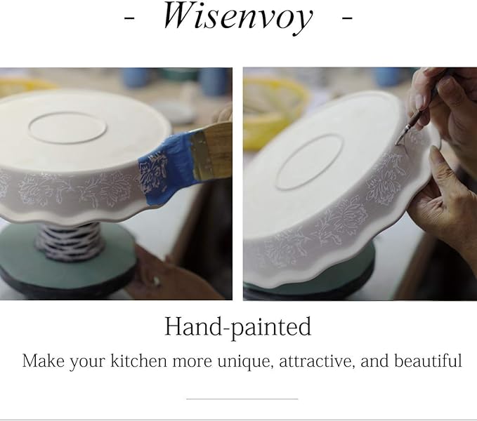 Wisenvoy Ceramic Pie Dish - Deep Dish Pie Plate Non-Stick Pans for Baking