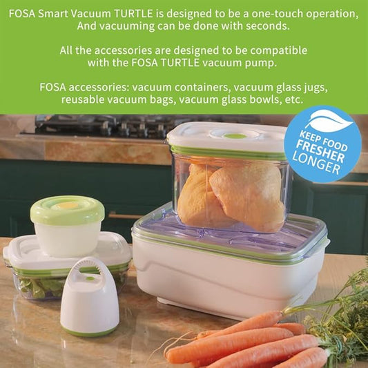 FOSA Vacuum Bread Box 4L (135oz) – Airtight Bread Saver Container for Homemade Loaf, Artisan Bread, Pastries & Food Storage (Pump Sold Separately)