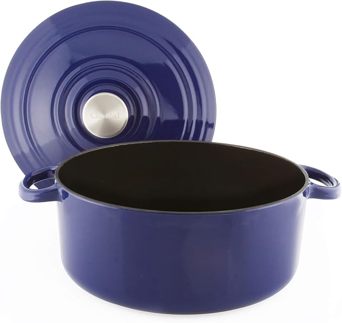 Chantal Cast Iron Dutch Oven, 5 qt, US Formulated Premium Enamel, Cobalt Blue