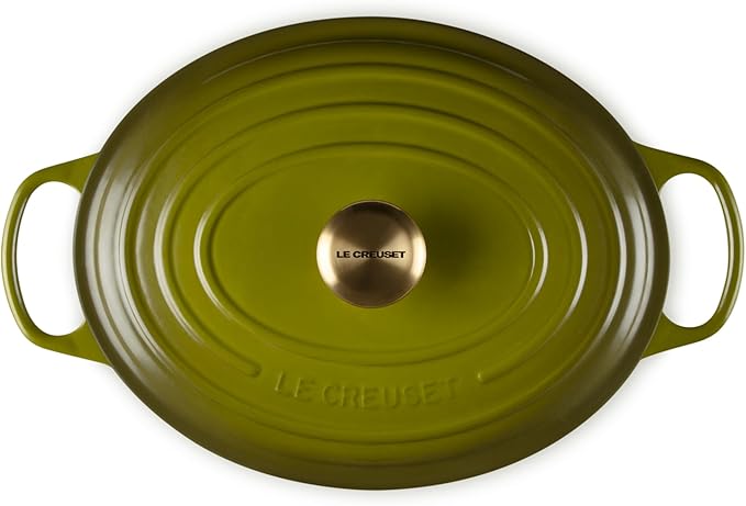 Le Creuset Enameled Cast Iron Signature Oval Dutch Oven, 6.75qt., Olive