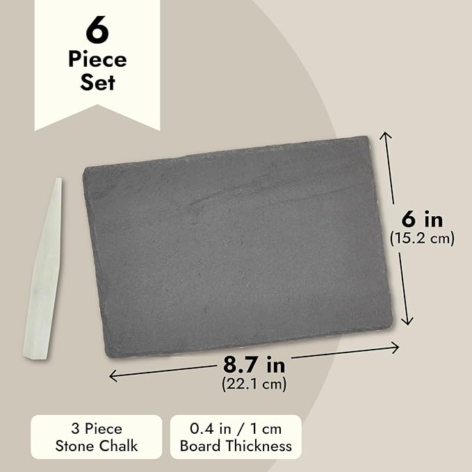 6-Pack, 6 x 8.75 in, Black Slate