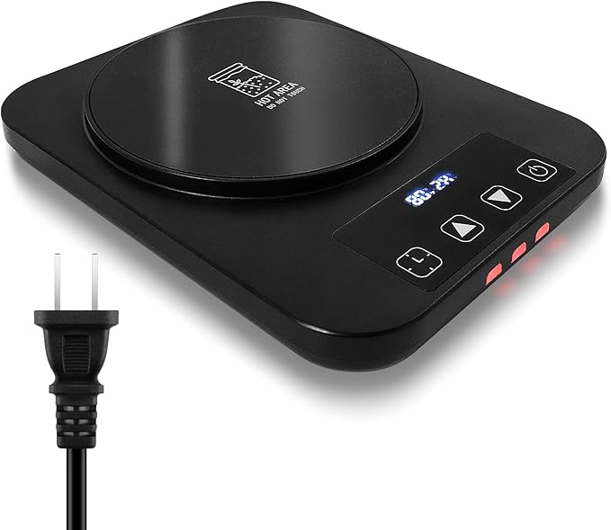 Sourdough Starter Warmer 3.0 with Thermostat Control(4.5-Inch Heating Area,70-100°F), Auto Warming On/Off, 12-Hour Timer,Perfect for Sourdough Fermentation & Home Baking (110V,Black)