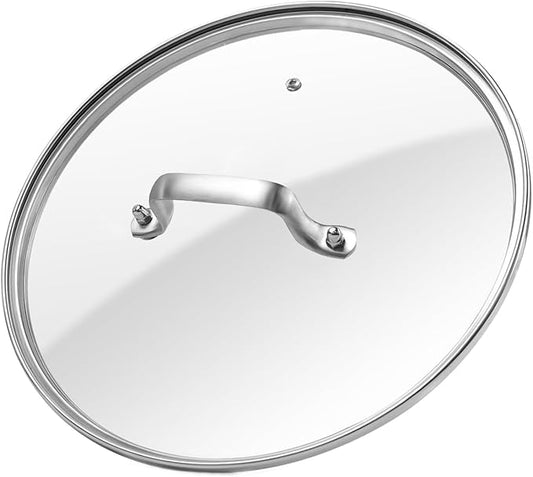 10.25 Inch Glass Lid for Lodge Cast Iron Skillet, 5 Quart Dutch Ovens, Calphalon 10 Inch Skillet - Dishwasher Safe