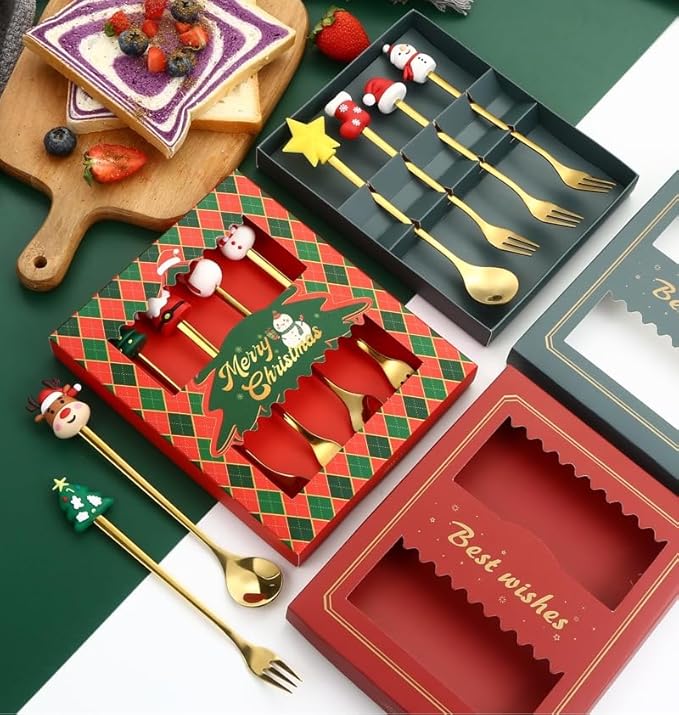 Christmas Spoon Stainless SteelGift Box (6-piece set, B)