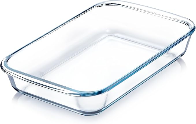 2 Quart Glass Baking Dish for Oven, Single Serving Glass Pan for Cooking Casserole Dish Rectangular Baking Pan Bakeware