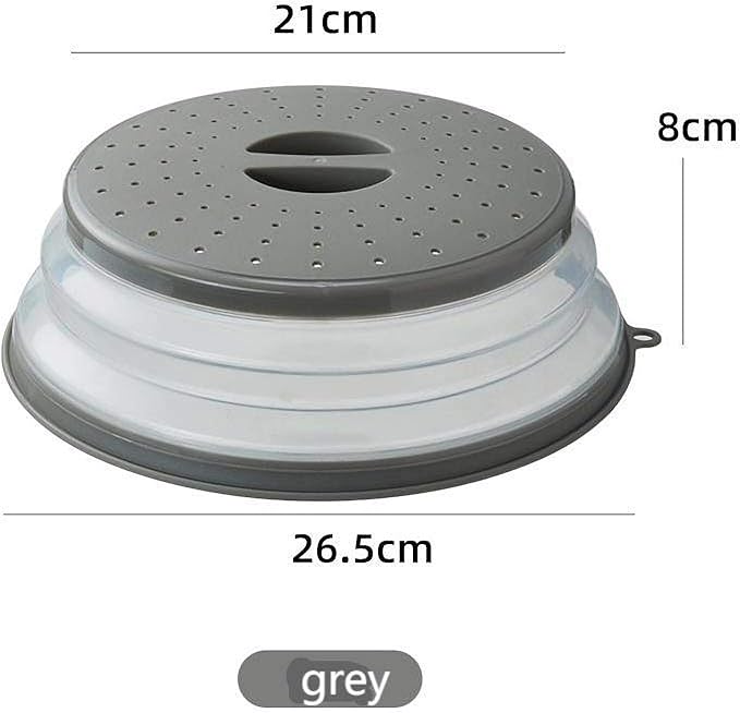 WENWELL Microwave Splatter Cover for Food,Micowave Cooking Splash Guard,Kitchen dish bowl Plate Proof lid,Dishwasher-Safe,BPA-Free Silicone & Plastic,10.5 Inchs 2 pcs