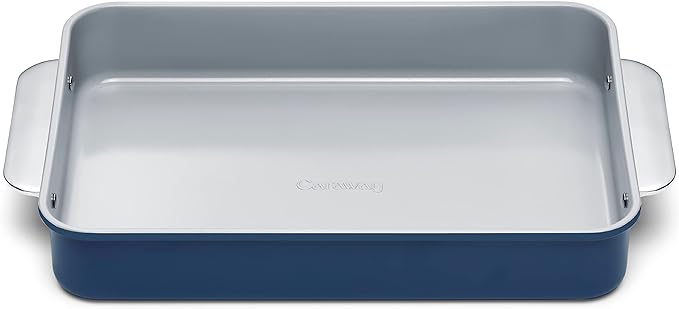 Caraway Non-Stick Ceramic 9”x13” Rectangle Pan - Naturally Slick Ceramic Coating - Non-Toxic, PTFE & PFOA Free - Perfect for Brownies, Lasagnas, and More - Navy