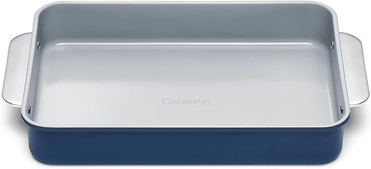 Caraway Non-Stick Ceramic 9”x13” Rectangle Pan - Naturally Slick Ceramic Coating - Non-Toxic, PTFE & PFOA Free - Perfect for Brownies, Lasagnas, and More - Navy