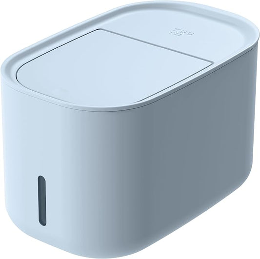 Zuutii Rice Storage Container,Food Container, Dry Food Storage, 11lbs Pet Food Dispenser, Large Storage Bin with Lid,Silicone Ring & Moisture Proof (Light Blue)
