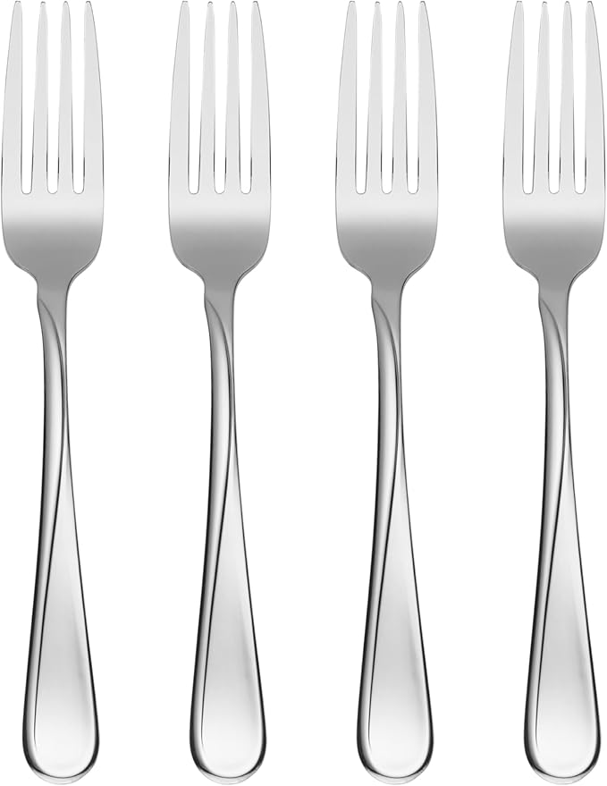 Oneida Flight Everyday Flatware Dinner Forks, Set of 4
