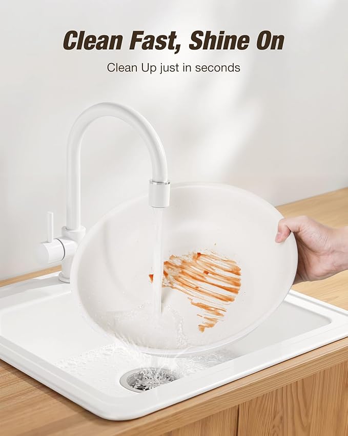 White Chafing Dishes for Buffet (5QT, 4Pack), Maifanite-Coated Round Chafers and Buffet Warmers Set w/Mirror-Polished Stainless Steel, Rolled Rim, Stackable, Lid Holder for Party, Wedding