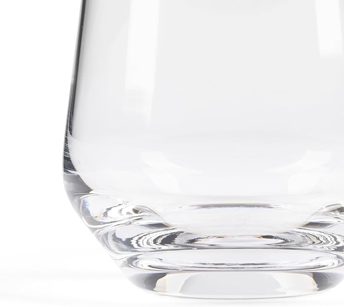 Larder & Vine Crystalline Glassware Tumbler Set, Artisan Drinkware for Cocktails, Water, Whiskey or Spirits, Handmade in Poland (Classic Short)