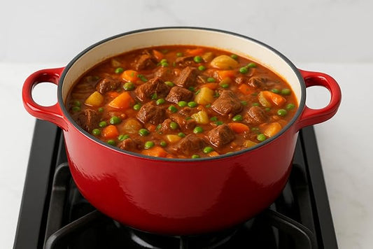 3.5 QT Red Enameled cast Iron Dutch oven_Heavy_Duty Rond pot with Lid for bread Baking, stew, soup,& Roasting"