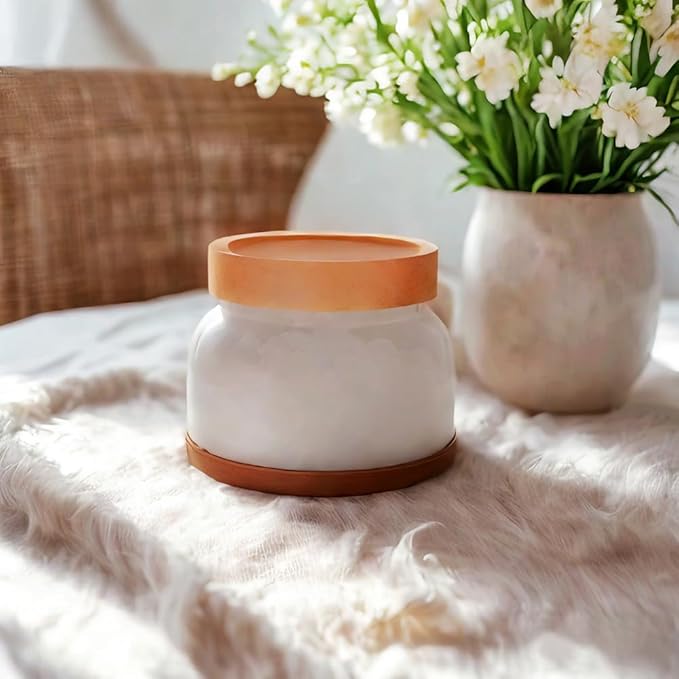 SAIOOL 2-Pack Glass Storage Containers with Lids - D 15cm x H 11cm, 1200 ML Airtight Food Jars, Wide Mouth Pantry Organization for Coffee, Flour, Snacks, Includes 2 Spoons & Labels