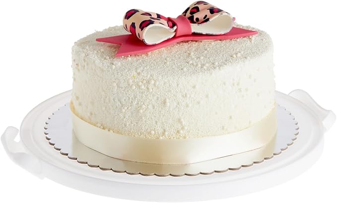 Juvale Round Cake & Pie Carrier with Lid & Handle - 12 x 5.9 in - Plastic Cake Storage Container & Dessert Carrier for Cupcakes - Reusable Collapsible Design