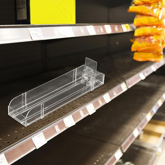 Zerodeko Dual-Sided Beverage Booster can Organizer Tray for Convenience Store and Supermarket Shelves Compact 11X3X2.5 Inch Space-Saving Display Rack for Soda and Drinks