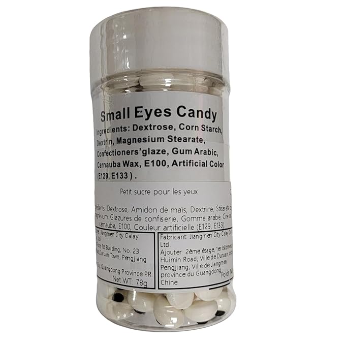Candy Eyes for Decorating Edible Small Candy Eyes Eyeballs Halloween Sprinkles for Cake Cupcakes Toppers Cookies Baking Decoratings Christmas (1cm Eyes)