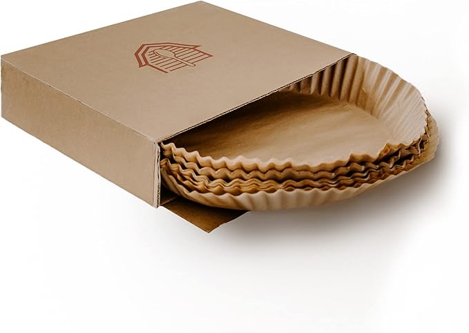 Parchment Paper for Pie Weights and Pans, Plastic Free Packaging, Pre Formed fit 8,9,10 Inch Dish, Natural Unbleached Food Grade Non-Stick Liners, High Heat Safe, Designed in USA, 50 Sheets