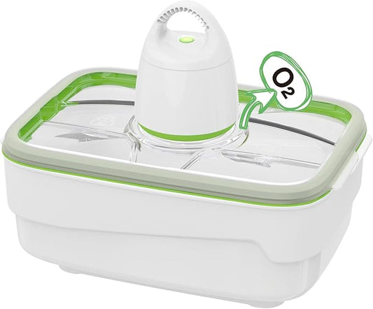 FOSA Extra Large Bread Box | 4L (135oz) Vacuum Sealed Bread Storage Container with Pump, Airtight Food Keeper for Homemade Bread & Baked Goods
