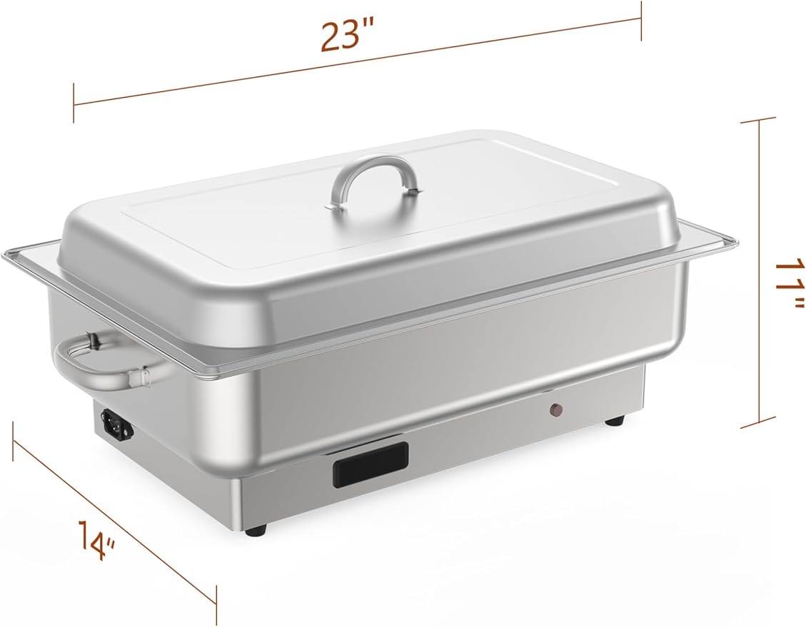 2 PACK Electric Chafing Dish Buffet Set 2 x 4.5QT Buffet Servers and Warmers Digital Display Temperature Warming Tray Stainless Steel Food Warmer for Parties Weddings Caterings