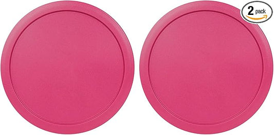 Replacement Lids for Pyrex 4-Cup Glass Food Storage Container Bowls, 6-Inch Plastic Round Lids Covers fits Pyrex 7201-PC, Airtight & Leakproof (2-Pack, Fuchsia)