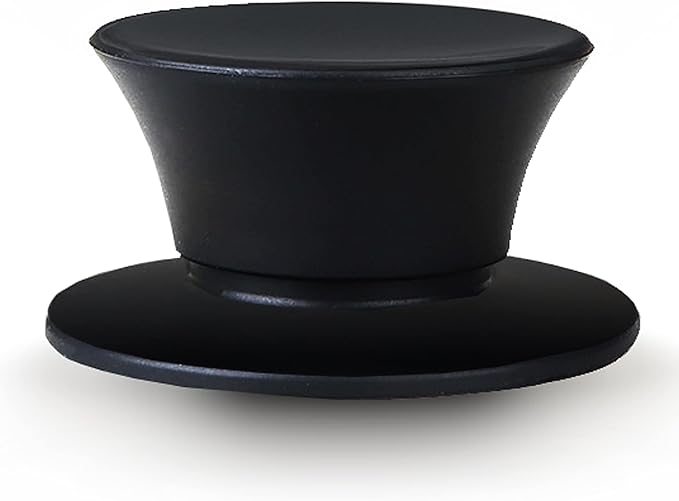 Anaeat Universal Pot Lid Replacement Knob - Heat Resistant Silicone Pan Lid Holding Handles, Soft Non-Slip Knobs for Kitchen Cookware Lid & Cover (Black)